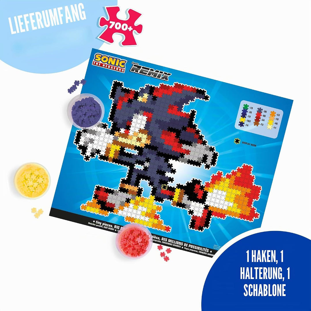 TOMY Jixelz® Remix Sonic The Hedgehog Bastelset - Running Shadow - 700+ Teile