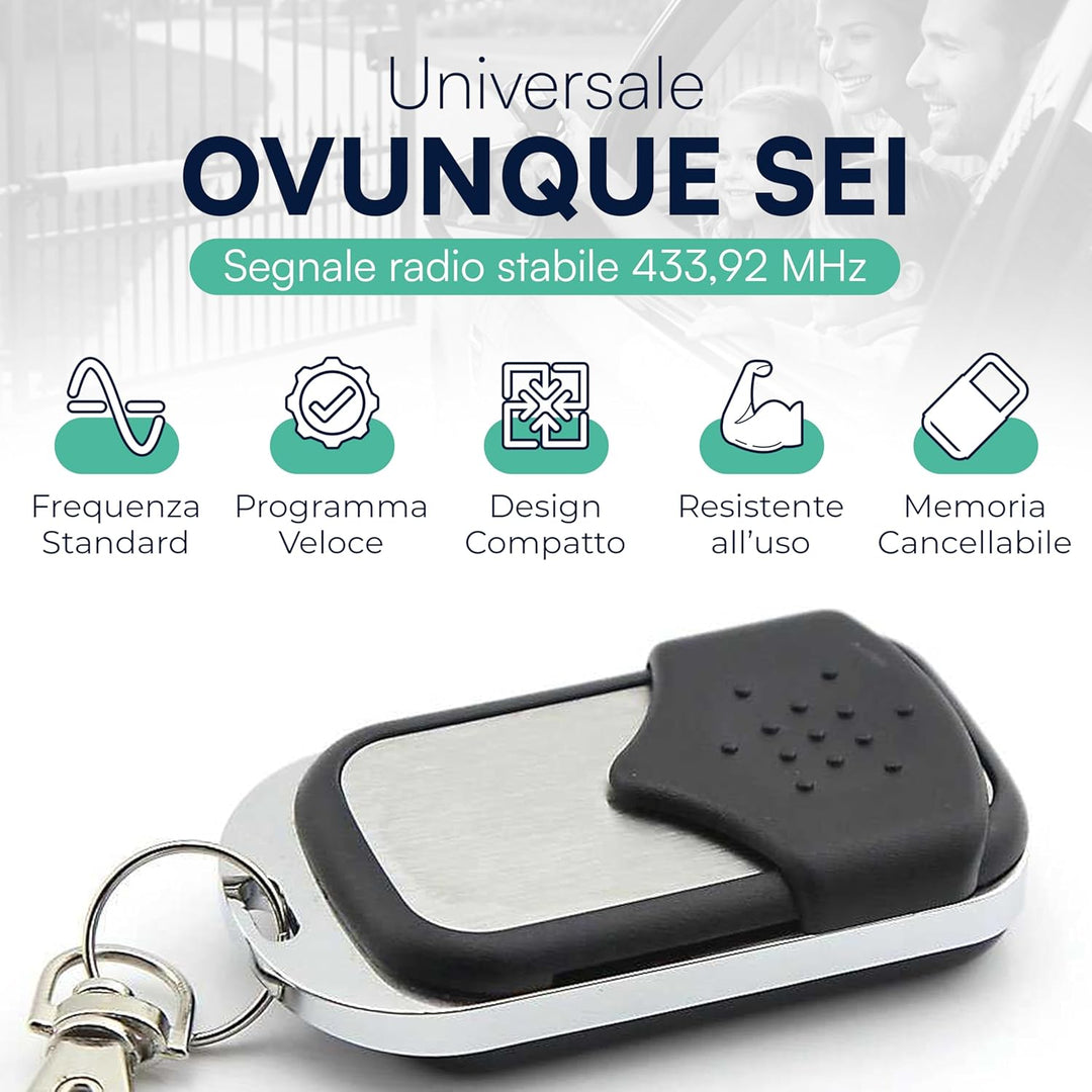 Tempo di Saldi Set mit 10 Universalfernbedienungen für automatisches Tor, Festcode, 433,92 MHz Frequ
