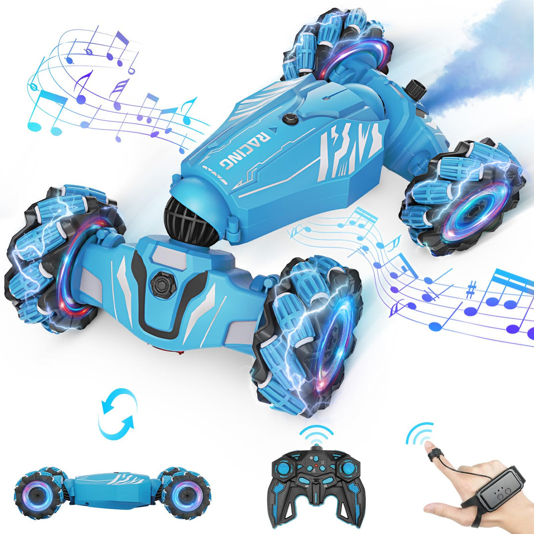 Dysaim Ferngesteuertes Auto ab 6 7 8 9 10 Jahre, 4WD RC Auto mit Handsteuerung, 360°Drehung Drift RC