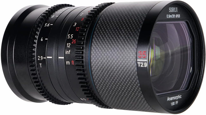SIRUI Saturn 35mm T2.9 1.6X Vollformat Kohlefaser Anamorphes Prime Objektiv, Leichtes Kino-Objektiv