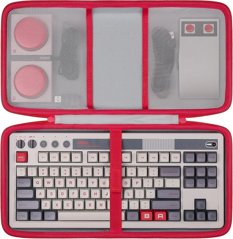 co2CREA Hart Tragbare Schutzhülle Etui Tasche für 8Bitdo Retro Mechanical Keyboard,Hot Swappable Gam