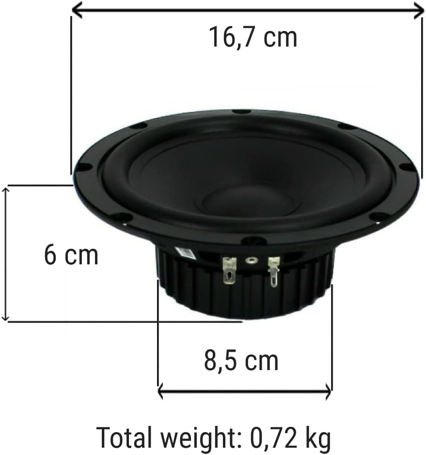 RENEGADE RX6.2C 2-Wege-System-kit 6,5" 165 mm 16,50 cm Durchmesser 100 watt rms 200 watt max tieftön
