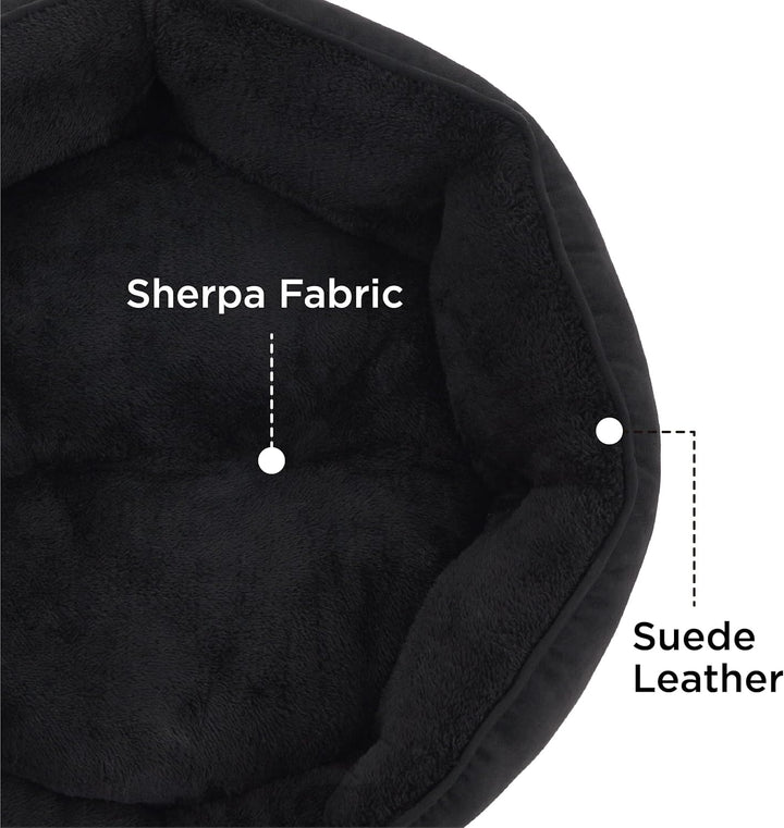 Bedsure Katzenbett waschbar Katzen Bettchen - 63x53x20cm Katzen Bett mit Zweiseitig Innenkissen Katz