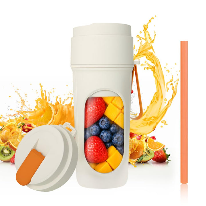 Tragbarer Mixer für Smoothie, 450ml Mixer Smoothie Maker To Go Mini Mixer to Go USB Aufladbarer Mini