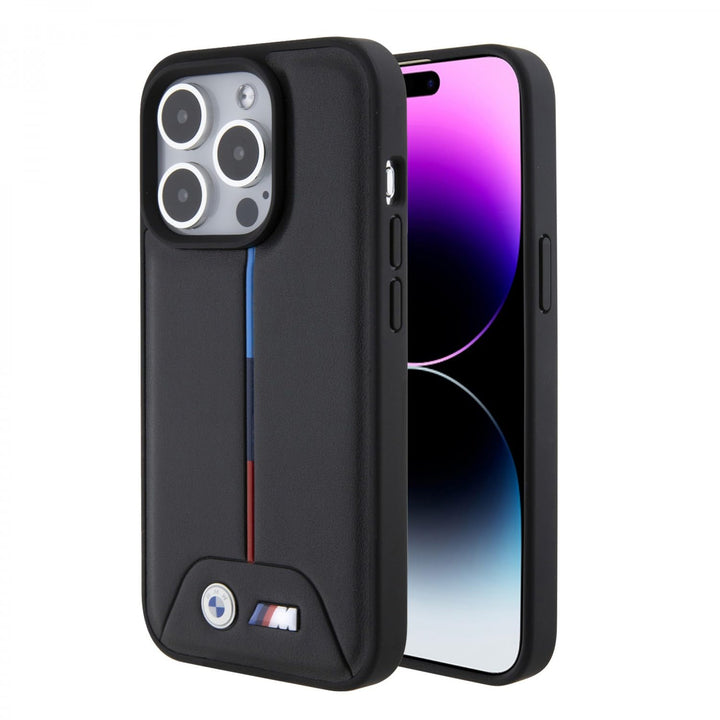 BMW BMHCP15L22PVTK Hülle für iPhone 15 Pro 6.1" Schwarz hardcase Quilted Tricolor