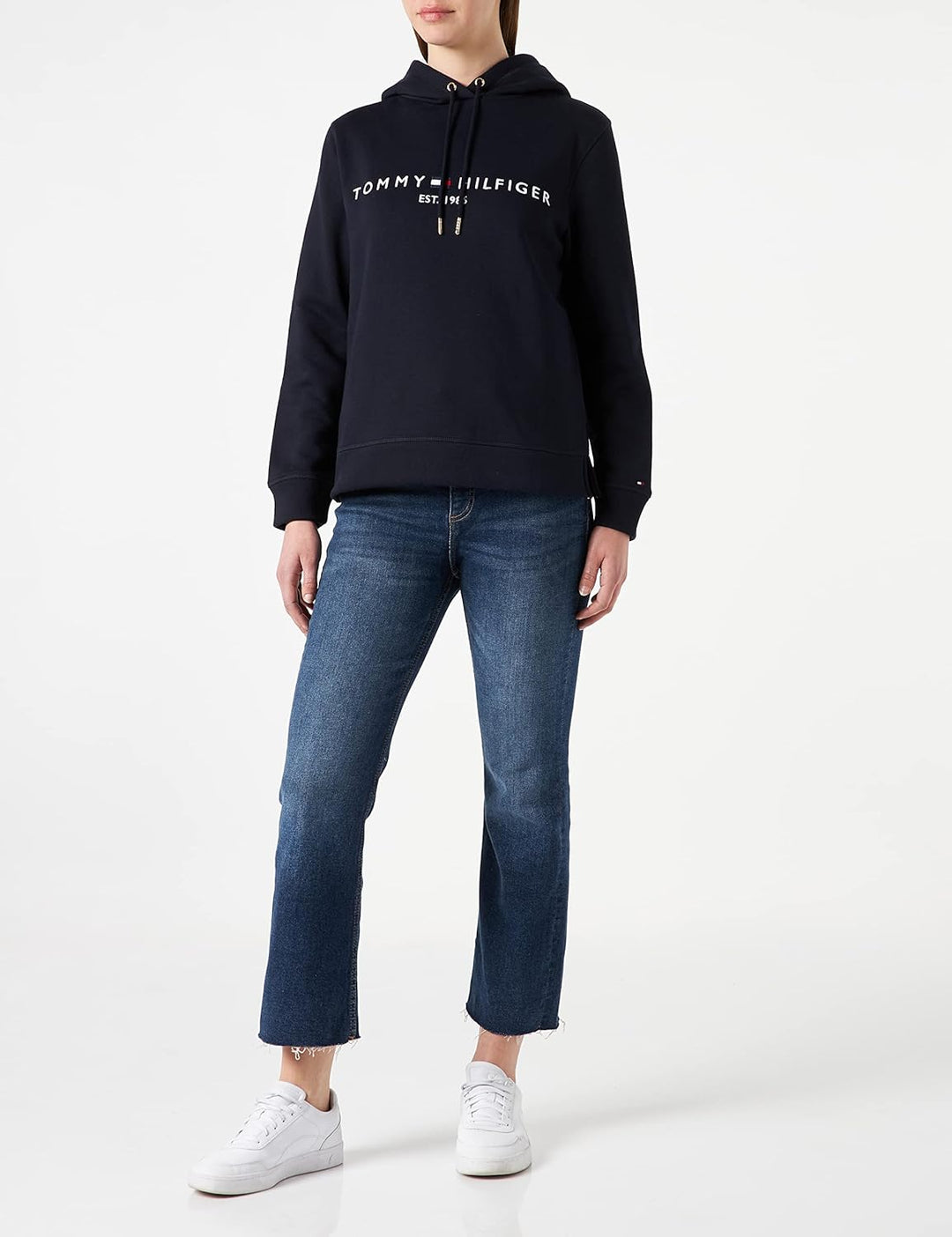 Tommy Hilfiger Damen Hoodie Heritage mit Kapuze S Desert Sky, S Desert Sky