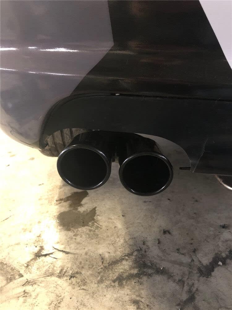 URFEDA 63mm Auspuffblende Doppelrohr Auto Universell Auspuff Schalldämpfer Endrohr Edelstahl Auspuff