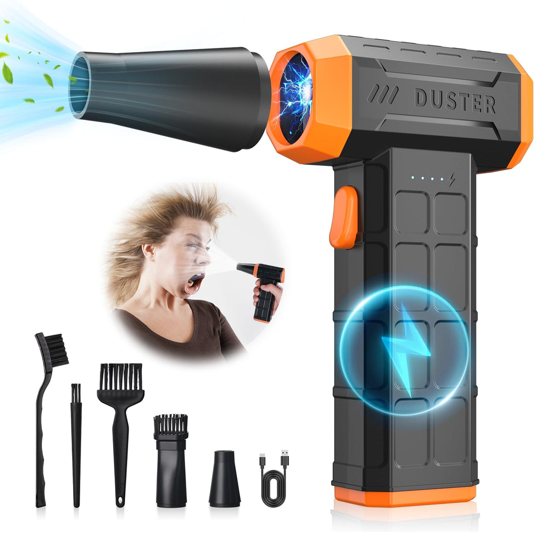Elektrische Staubgebläse Luftdruckspray, 3-Gang 150000 U/min Druckluft Compressed Air Duster mit 900