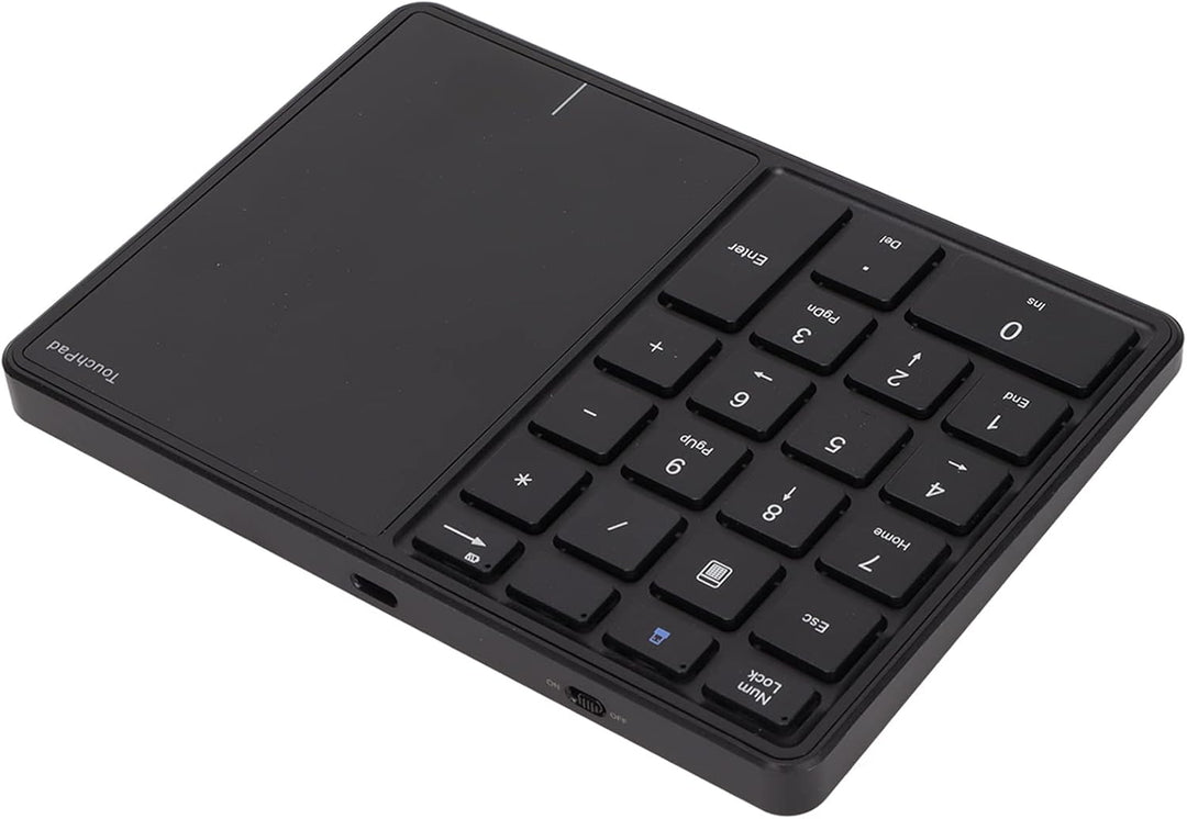 Kabelloser Nummernblock mit Touchpad, Bluetooth-Nummernblock für Laptop, 22 Tasten Wireless BT Dual