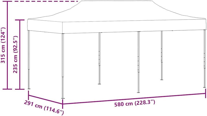 vidaXL Faltzelt 3x6m Cremeweiss Partyzelt Festzelt Gartenzelt Gartenpavillon One size Creme, One siz