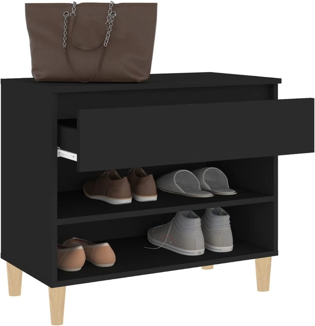 Tidyard Schuhbank, Schuhregal Schuhschrank mit 2 Fächer, Schuhaufbewahrung, Sitzbank, Holzwerkstoff
