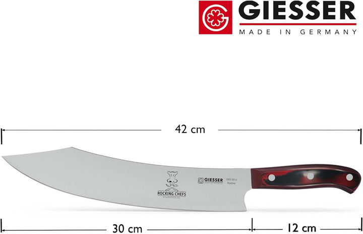 Giesser seit 1776 - Made in Germany - Kochmesser 30 cm Rocking Chefs, PremiumCut Barbecue No 1, Küch