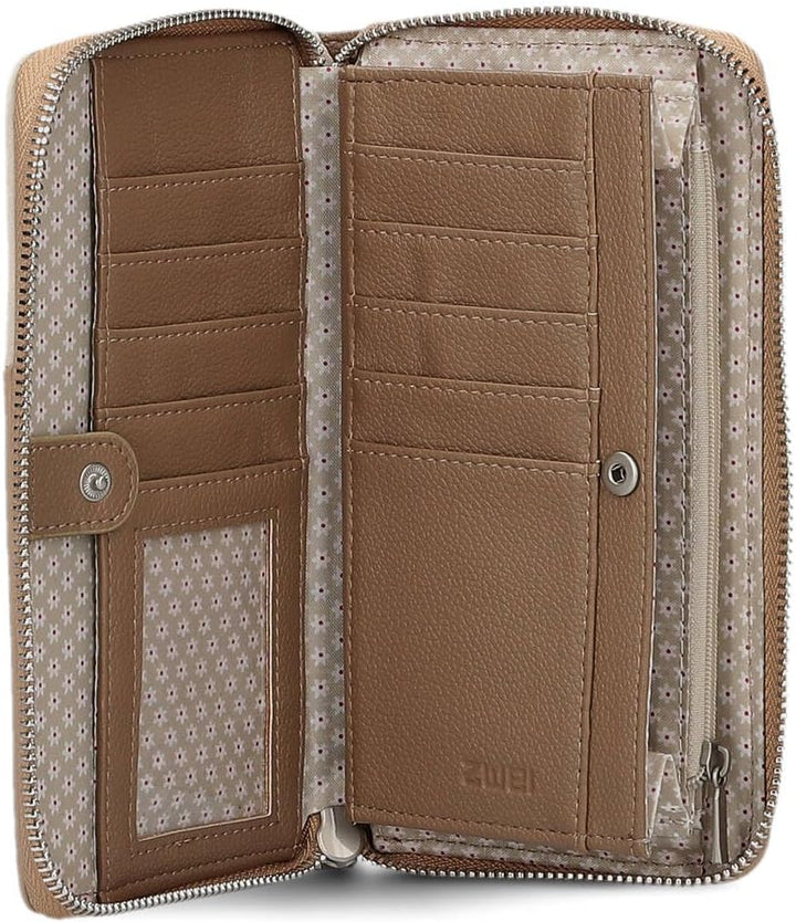 Zwei Damen Geldbörse JANA J2 Wallet 20 x 11 cm hochwertiges Kunstleder im Tricolor-Design, Portemonn