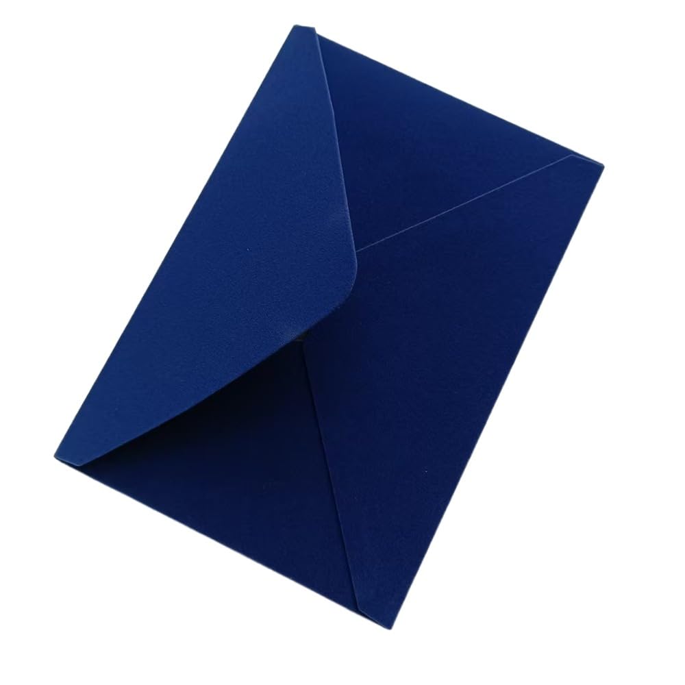 MillaSaw Blauer Samt-Umschlag, weicher Umschlag für Einladungen und Dankeskarten, 13,5 x 19,5 cm, 20