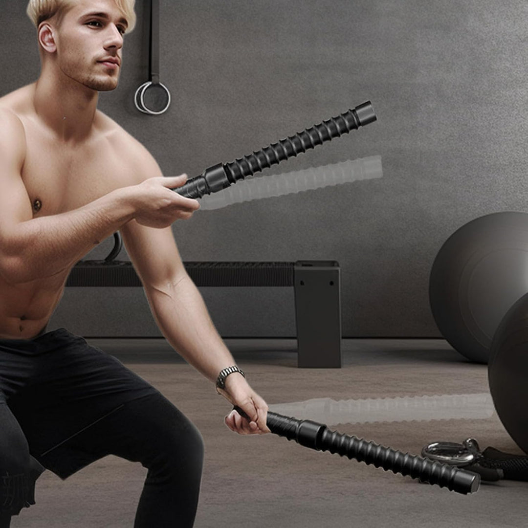 Battle Rope, 2pcs Seillose Kampfseile, Seilfreie Schlachtseile, Professionelles Tragbares Schwarzes