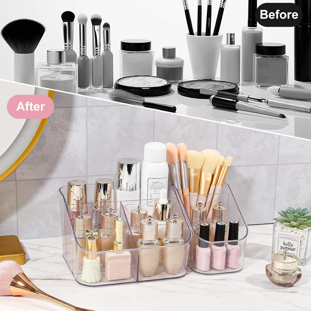 DASITON Make Up Organizer mit 5 Fächern, Pinselhalter Kosmetik Aufbewahrung Makeup Pinsel Organizer