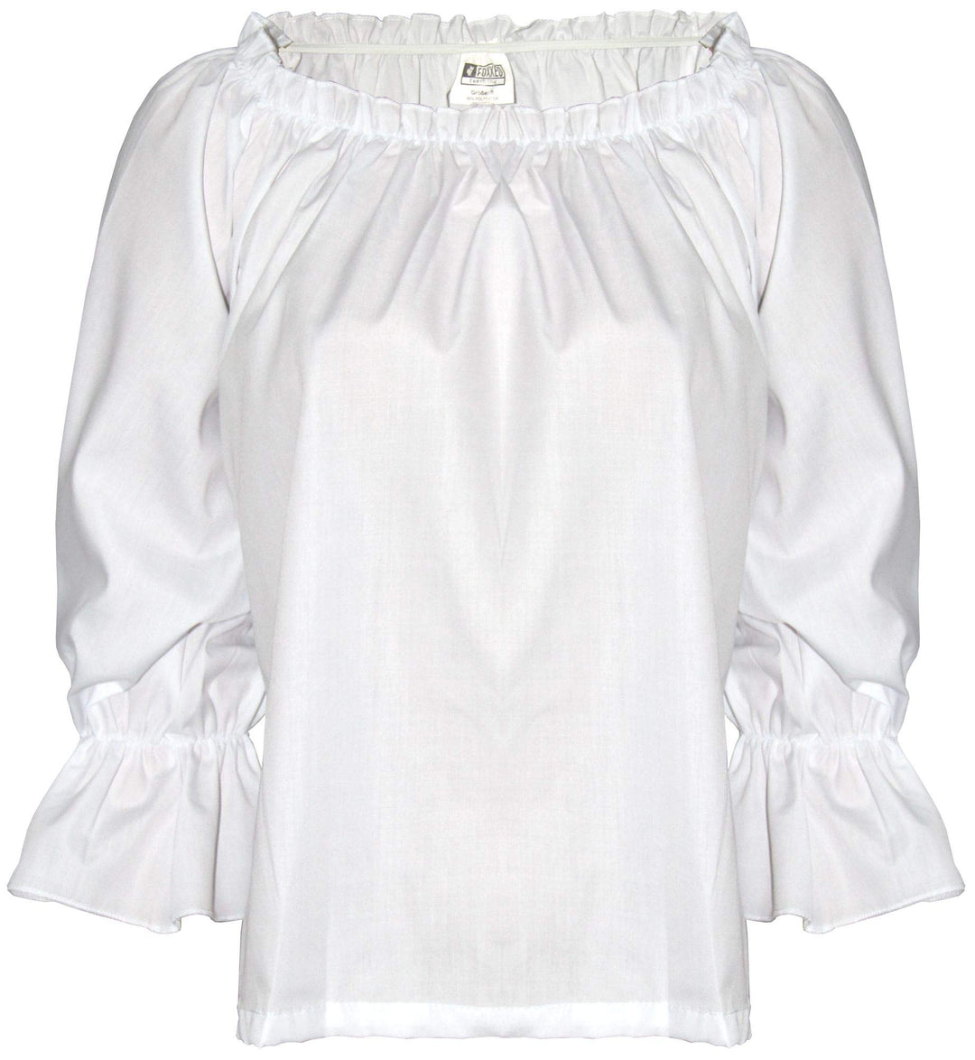 Foxxeo Piratenbluse für Damen Piratenhemd weiss Mittelalter Bluse Hemd Karneval Fasching LARP Outfit