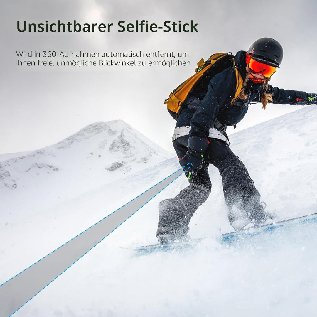 ULANZI 150cm Selfie Stick Stativ für Insta360 GO 3/X3/ONE RS/ONE X2/ONE X/GO 2/ONE R/ONE, TT52 Einbe