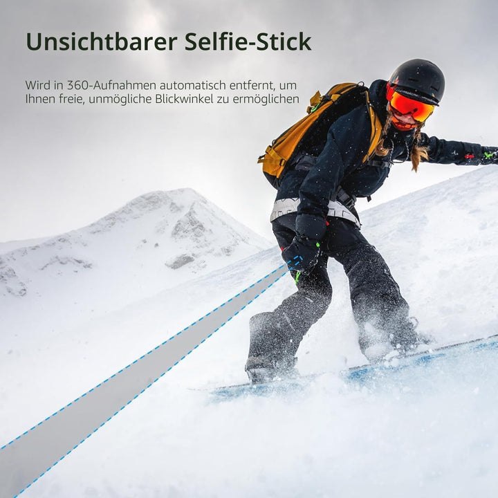 ULANZI 150cm Selfie Stick Stativ für Insta360 GO 3/X3/ONE RS/ONE X2/ONE X/GO 2/ONE R/ONE, TT52 Einbe