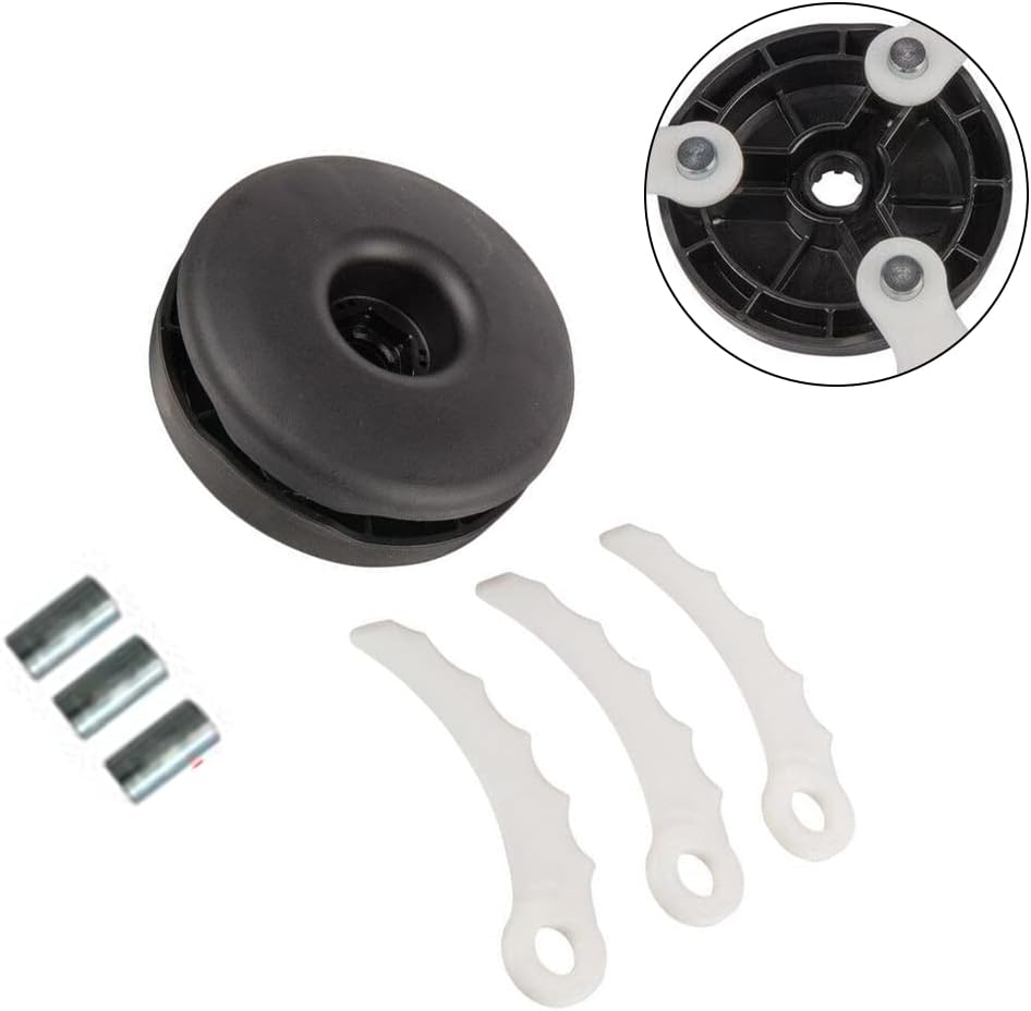 Rasentrimmer Kunststoff Klingenkopf Set für Makita 198383-1 DUR UR Trimmer, Klingenkopf mit 3 Stück