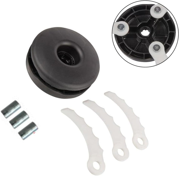 Rasentrimmer Kunststoff Klingenkopf Set für Makita 198383-1 DUR UR Trimmer, Klingenkopf mit 3 Stück