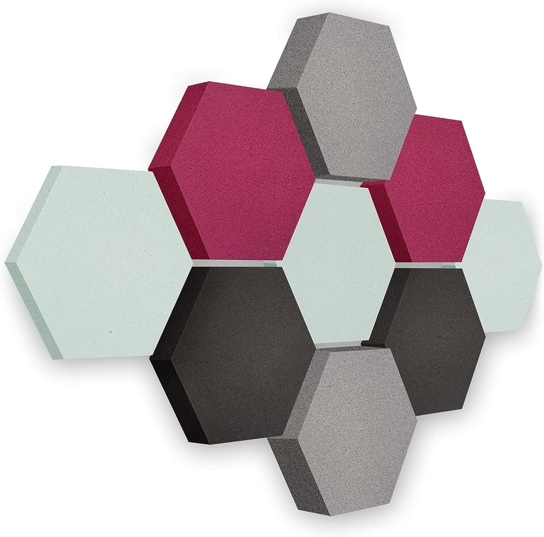 platino24 Akustikpaneele 9 Elemente Edition LOFT 3D I Ø 300mm Akustikplatten Schalldämmung Wand & De