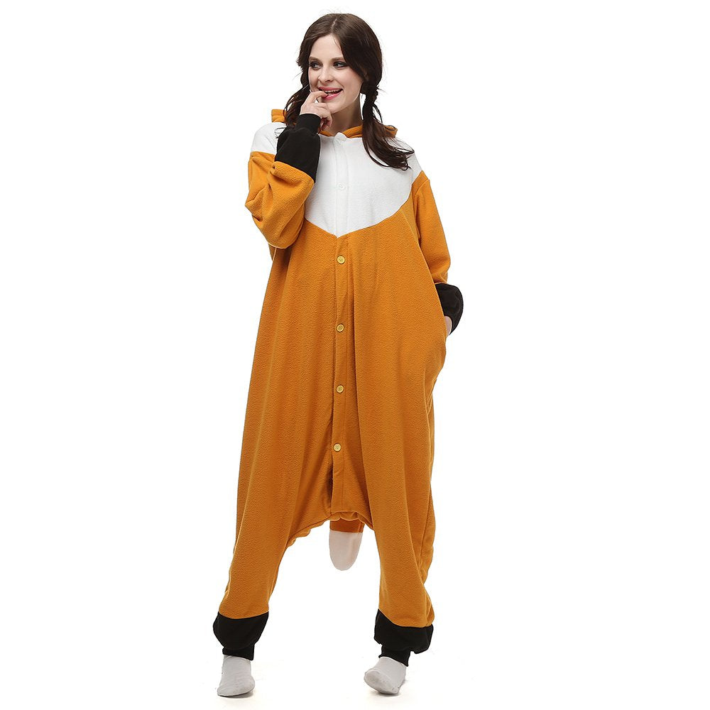 BGOKTA Onesie Tier Damen Sleepwear Erwachsene Hoodie Tier Jumpsuit Pyjamas Tieroutfit L Fuchs, L Fuc