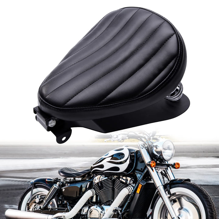 DREAMIZER Schwarz Dick Motorrad Bobber Sitz, Motorrad Solo Sitz für Sportster XL883 1200 Dyna Cross