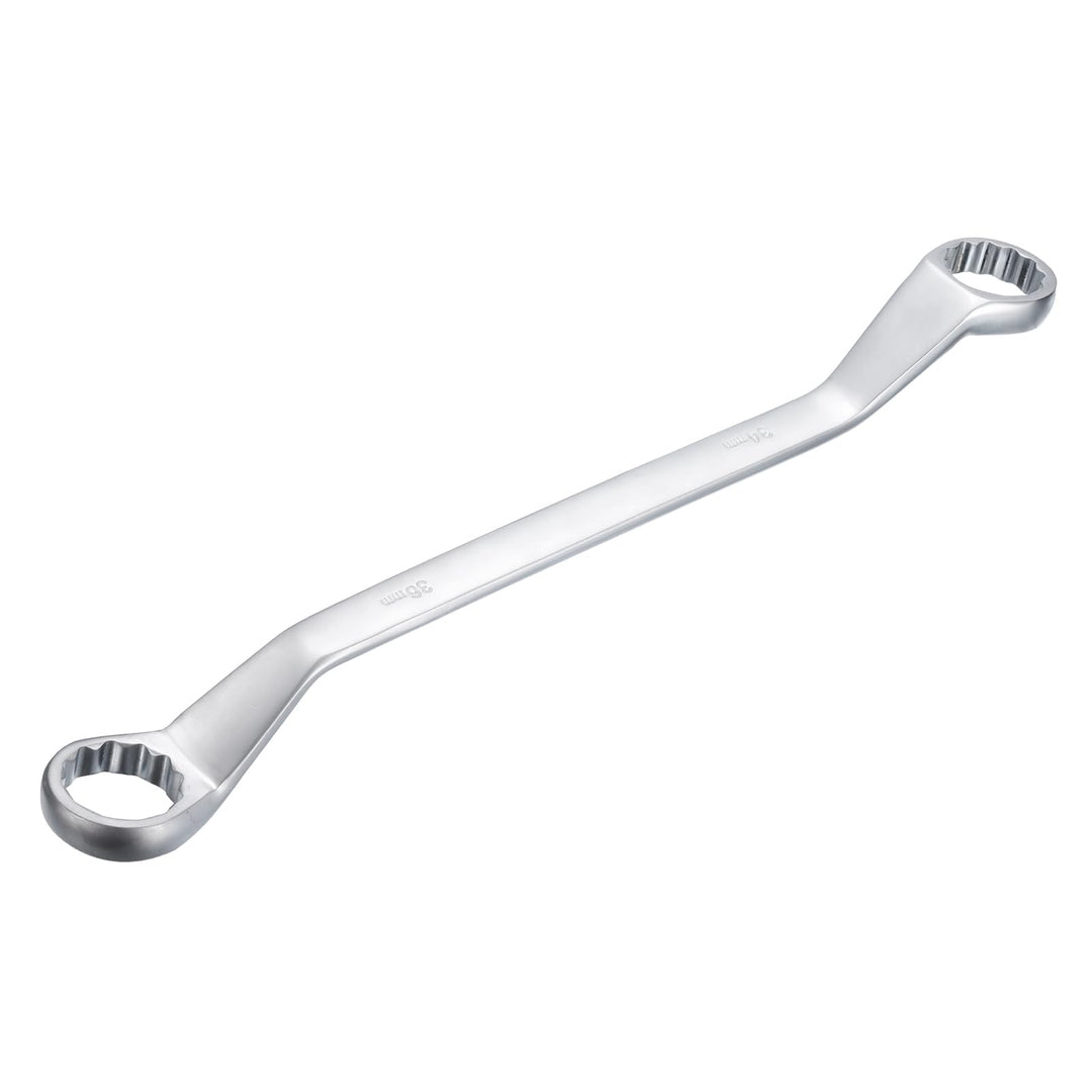 QUARKZMAN Gekröpfter Doppel-Ringschlüssel 34mmx36mm Metrisch 45 Grad Offset 12 Punkt Kohlenstoffstah