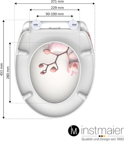 instmaier Klodeckel Absenkautomatik Motiv | WC-Sitz | Toilettensitz mit Schnellverschluss | Klobrill