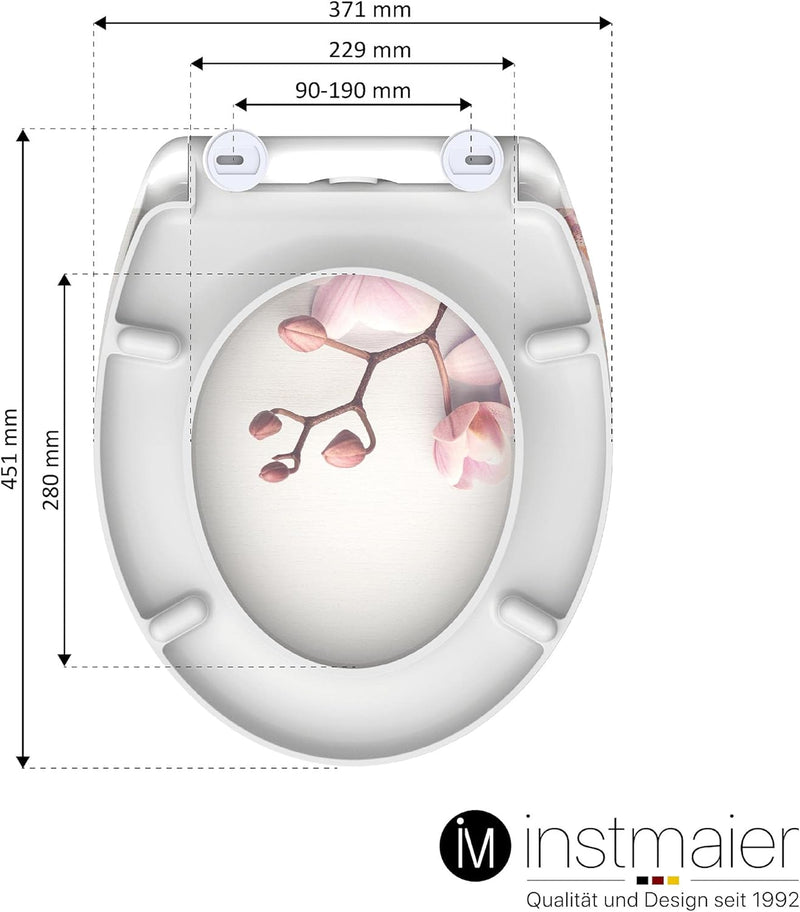 instmaier Klodeckel Absenkautomatik Motiv | WC-Sitz | Toilettensitz mit Schnellverschluss | Klobrill