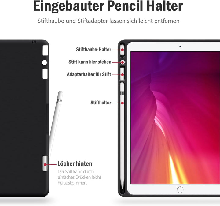 Antbox Hülle für iPad 10.2 (9. Generation/8. Generation/7. Generation) mit stifthalter Auto Schlaf/W