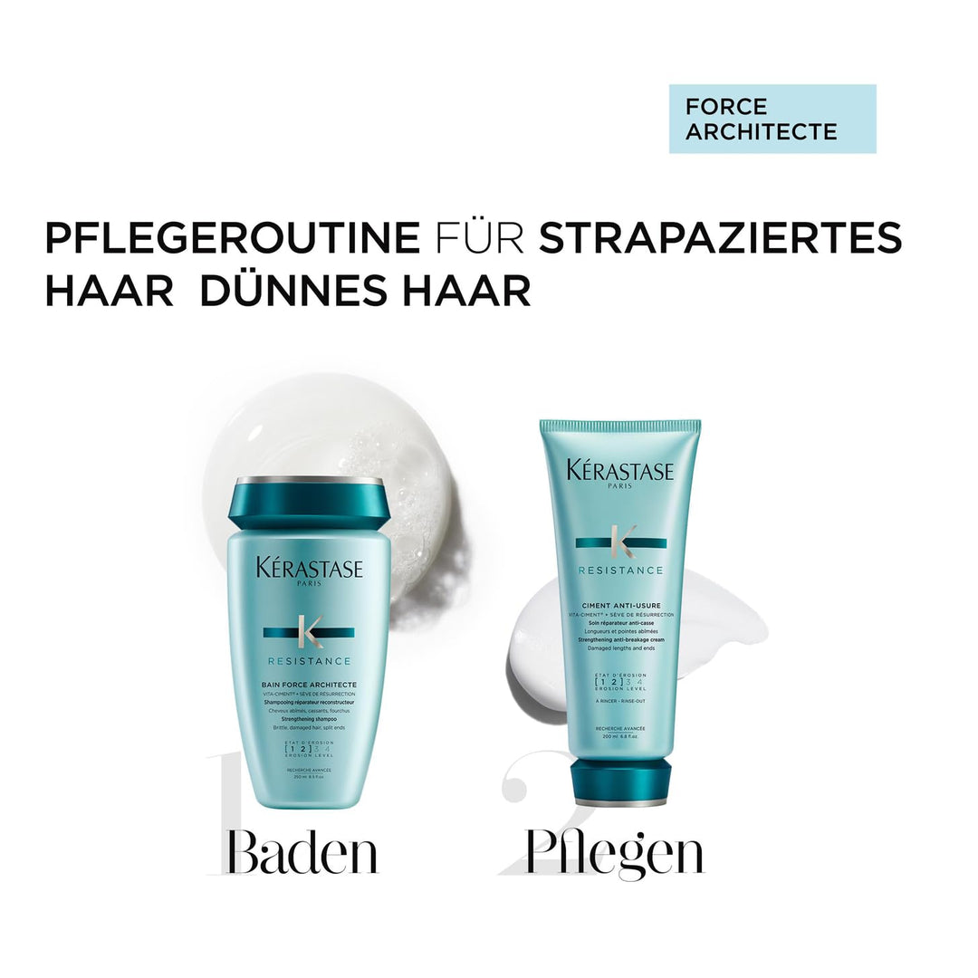 Kérastase, Résistance, Pflegeroutine mit Shampoo und Haarspülung, Für geschädigtes und strapaziertes