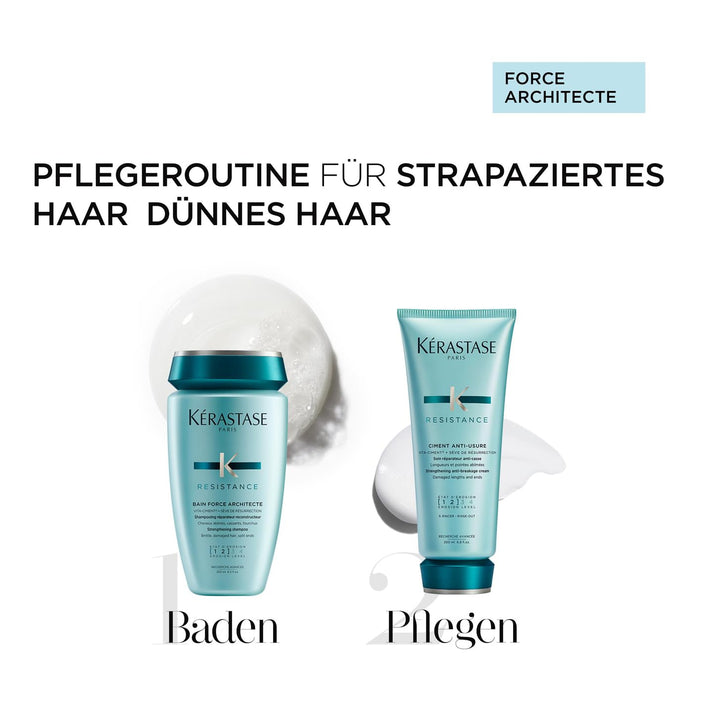 Kérastase, Résistance, Pflegeroutine mit Shampoo und Haarspülung, Für geschädigtes und strapaziertes