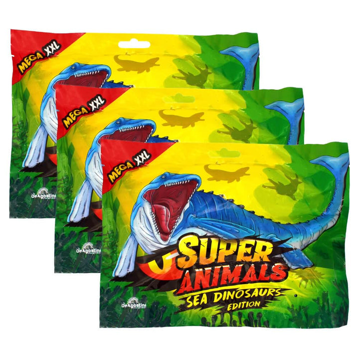Generisch DeAgostini Super Animals Figur - Sea Dinosaurs Edition - Sammelfigur Sea Dino - 3 Tüten