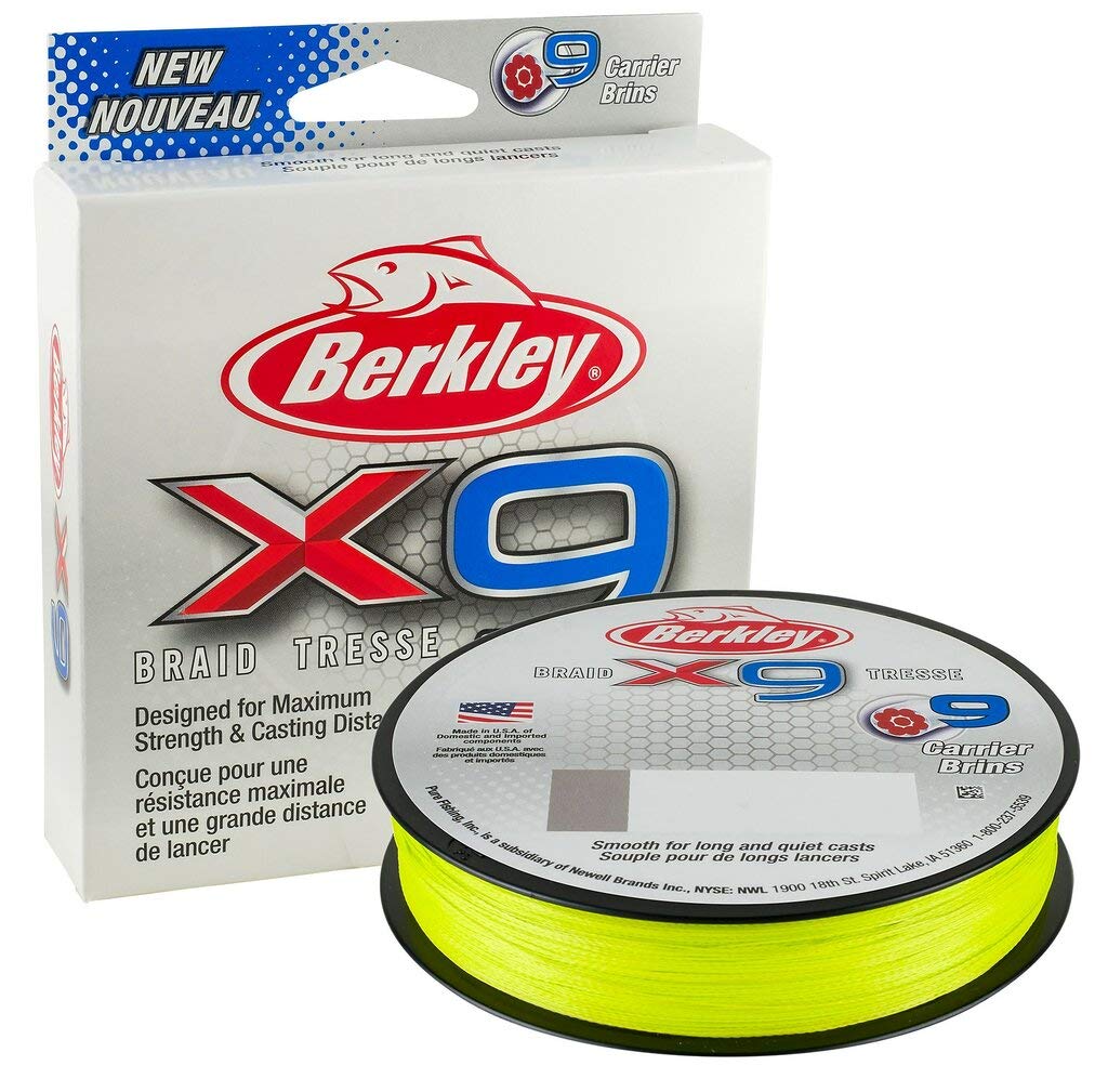 Berkley X9 geflochtene Angelschnur – 9-fache geflochtene Schnur zum Salzwasser- und Süsswasserangeln