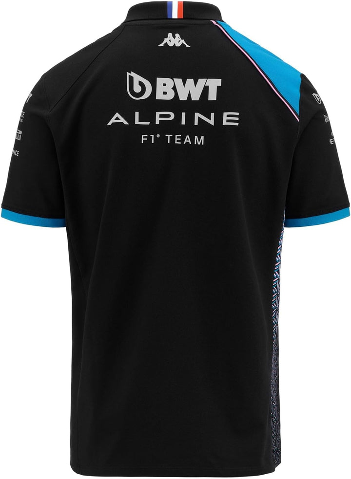 Kappa Herren Tshirt S Schwarz/Blau, S Schwarz/Blau