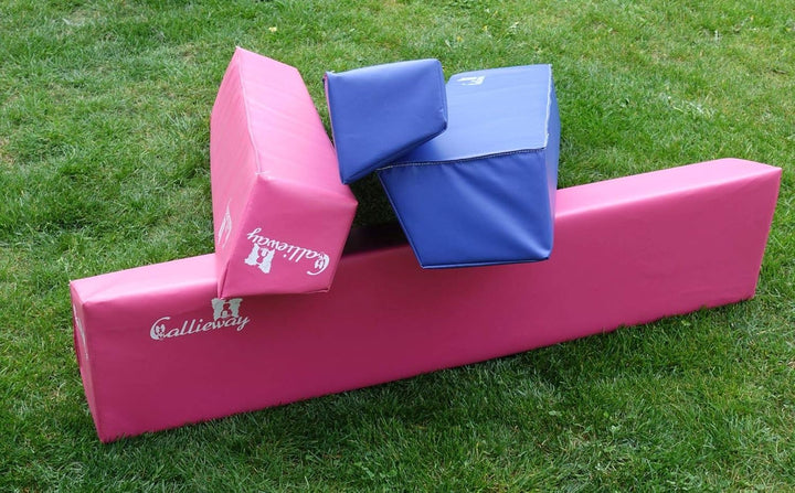 Callieway® Agility Soft-Weitsprung Sosipiri - Agility Long-Jump - FCI konform (blau/Himbeer ohne Eck
