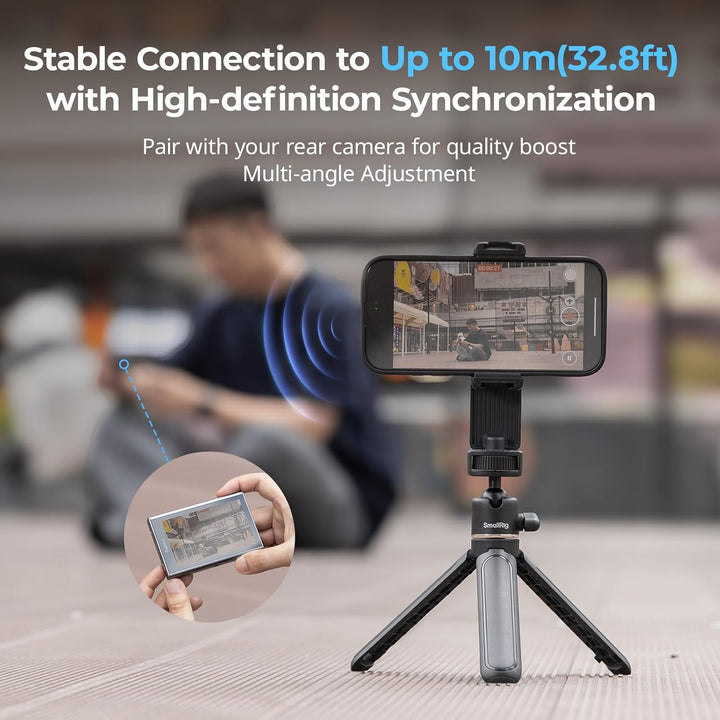 SMALLRIG Wireless Monitor, Magnetischer Selfie Monitor für iPhone/Android, Telefonmonitor mit Blitzs