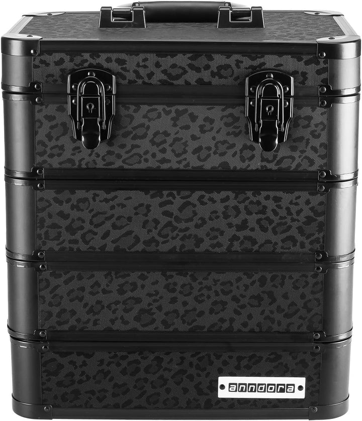 anndora Universalkoffer Etagenkoffer 23 Liter Werkzeugkiste 4 Ebenen – Leo Panther Design – komplett