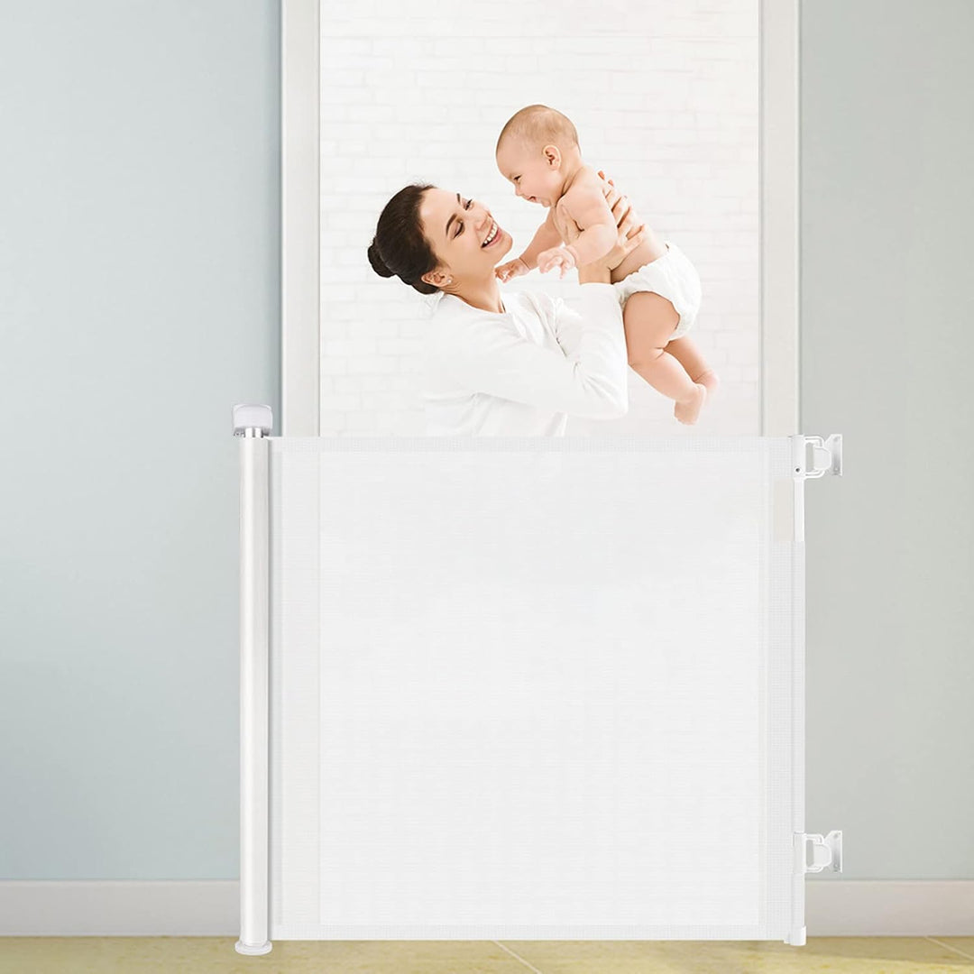 HollyHOME Treppenschutzgitter Ausziehbar 0-180cm, Extra Breit Babygitter, Einhandbedienung, Türschut
