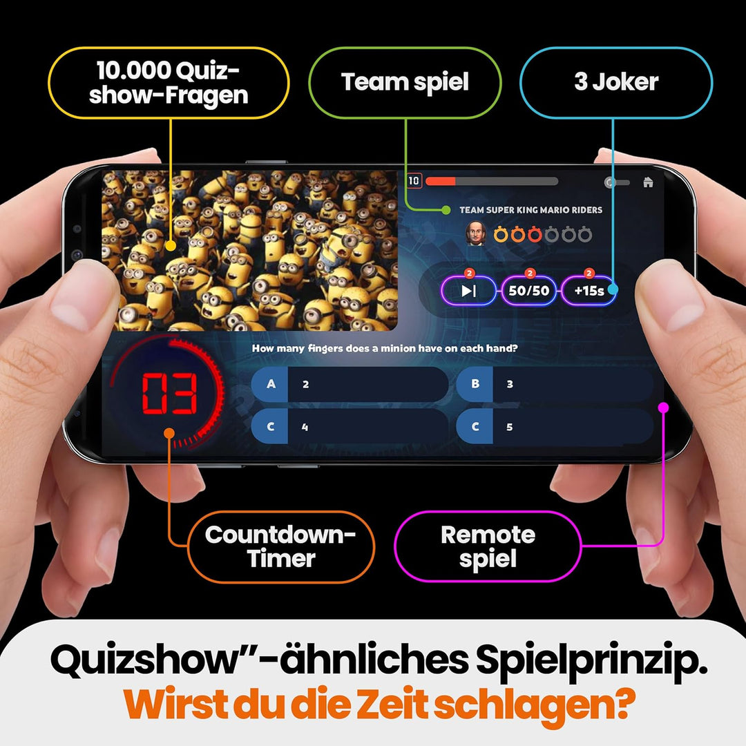 Outsmarted – Das Digitale Quizshow-Brettspiel | Kinder, Jugendliche und Erwachsene | Spielabend der