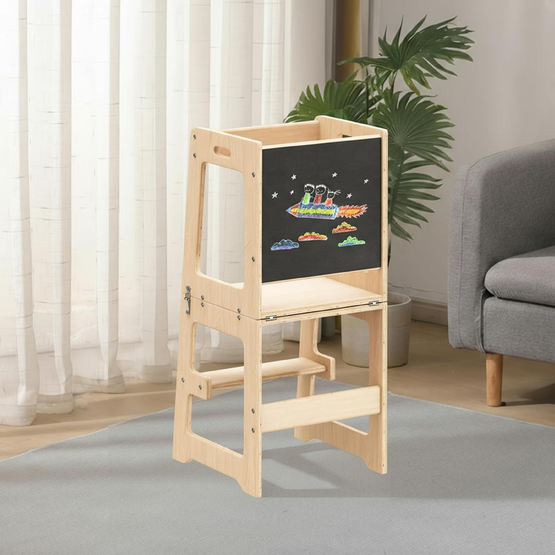 Tulano Mooby 35 Lernturm 3 in 1 für Kinder ab 1 Jahr – Montessori Kitchen Helper umbaubar zu Tisch m