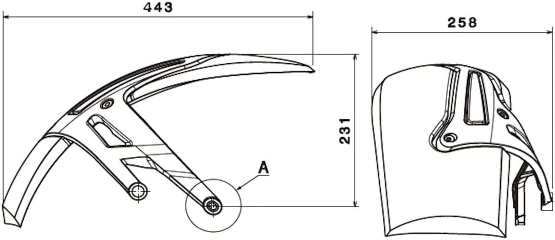 Hinterradabdeckung kompatibel für BMW R 1250 GS/Adventure 19-21 schwarz Puig