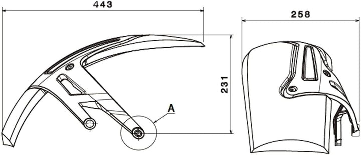 Hinterradabdeckung kompatibel für BMW R 1250 GS/Adventure 19-21 schwarz Puig