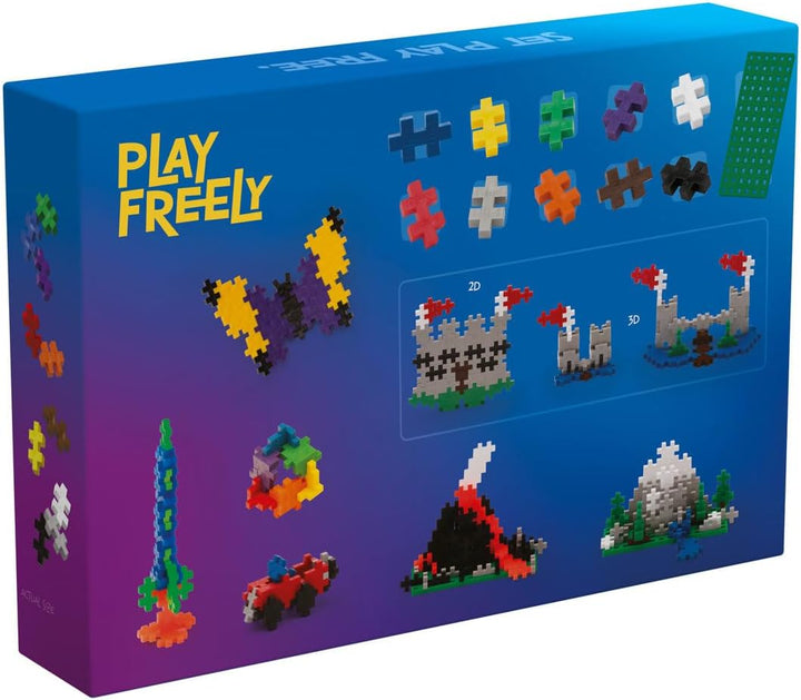 Plus-Plus 9605008 5008 Geniales Konstruktionsspielzeug, Learn to Build Basic, Bausteine-Set, 600 Tei