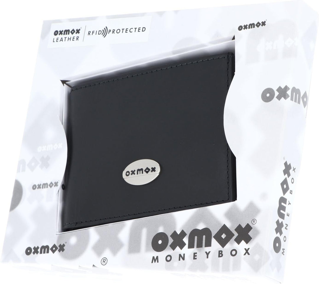 oxmox Leather Geldbörse RFID Schutz Leder 10.5 cm