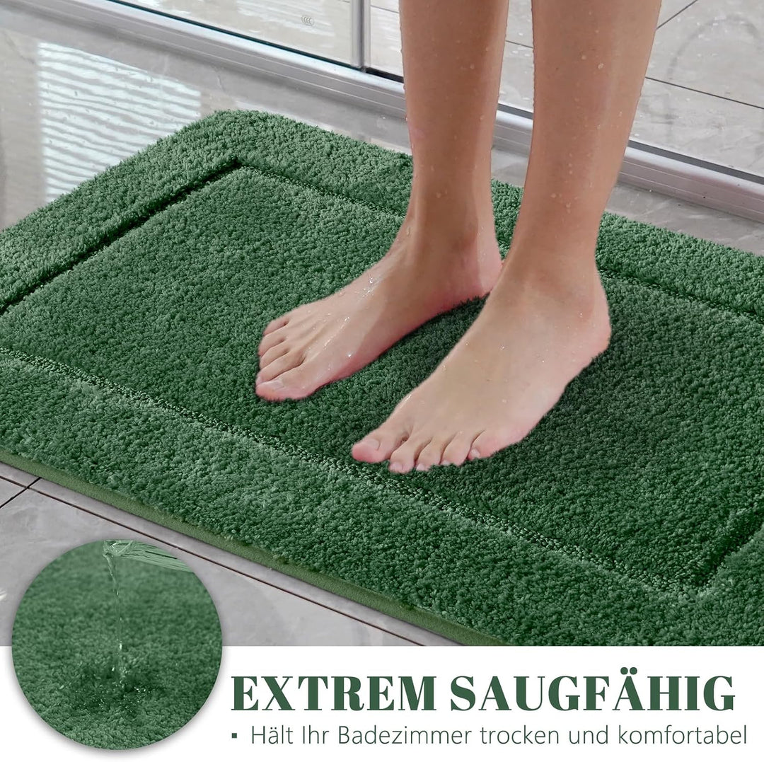 SOANNY Badematte 60x150 cm, Einzelstück, Hochflor Mikrofaser, rutschfest & Waschbar, Saugfähig Gross