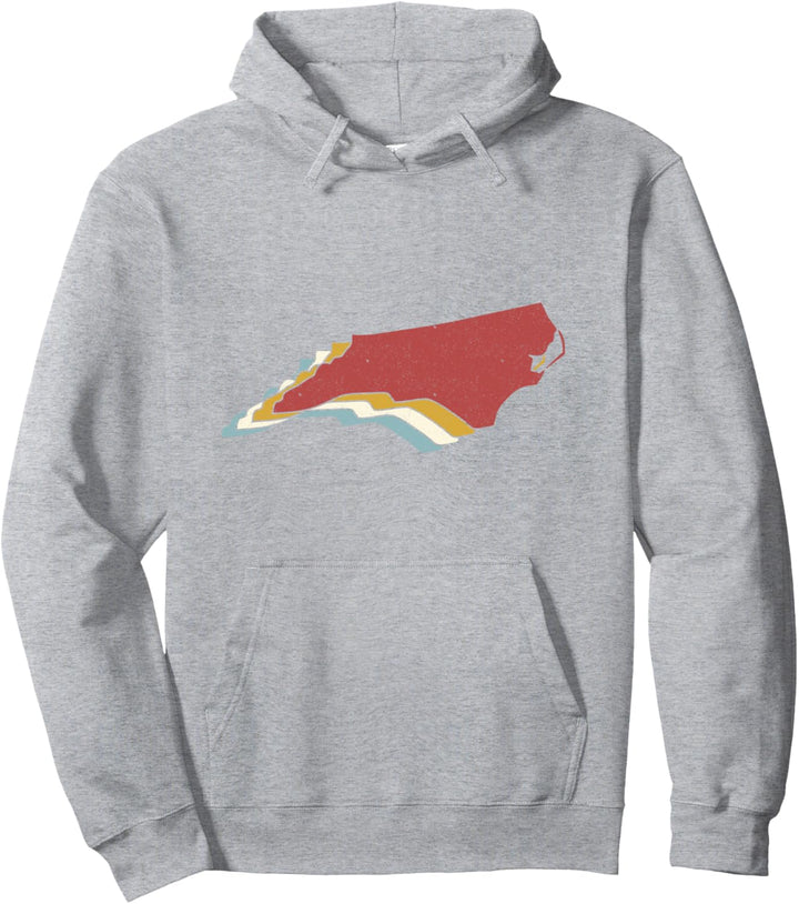 Retro USA Staat - Vintage Map North Carolina Pullover Hoodie