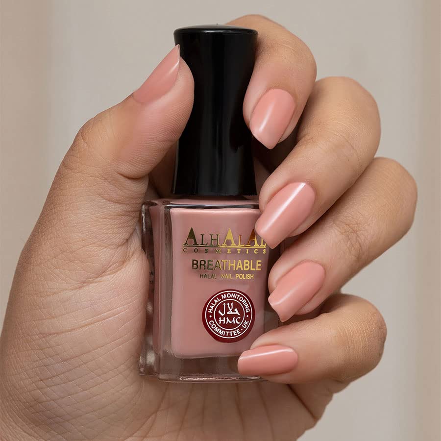 Al Halal-Gel-Nagellack – wasserdurchlässiger roter und weisser Nagellack – glänzendes Finish, vegan